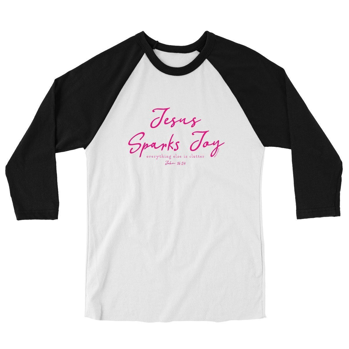 Cherished Girl Grace & Truth Jesus Sparks Joy Christian Long Sleeve Raglan T Shirt