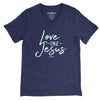Cherished Girl Grace &amp; Truth Love like Jesus V-Neck Girlie Christian Bright T Shirt