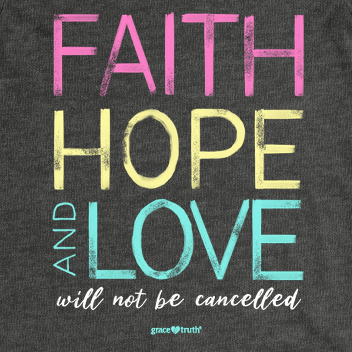 Cherished Girl Grace &amp; Truth Faith Hope Love Christian V-Neck T-Shirt