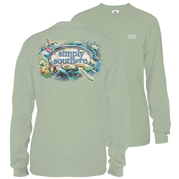 SALE Simply Southern Reef Life Turtles Long Sleeve Unisex T-Shirt