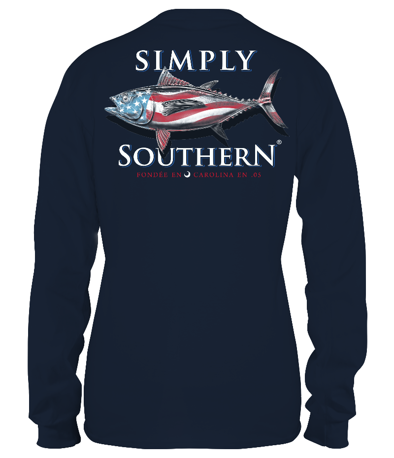 SALE Simply Southern USA Tuna Fish Long Sleeve Unisex T-Shirt