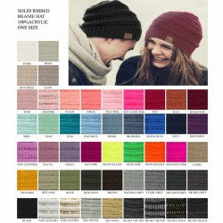 CC Comfort Colors Knit Winter Beanie Hat - SimplyCuteTees