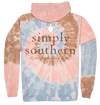 Simply Southern Sand Logo Turtle Tie dye Pullover Hoodie T-Shirt