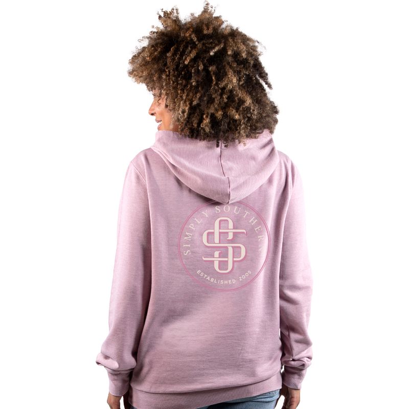 Simply Southern New Logo Plum Pullover Hoodie Long Sleeve T-Shirt