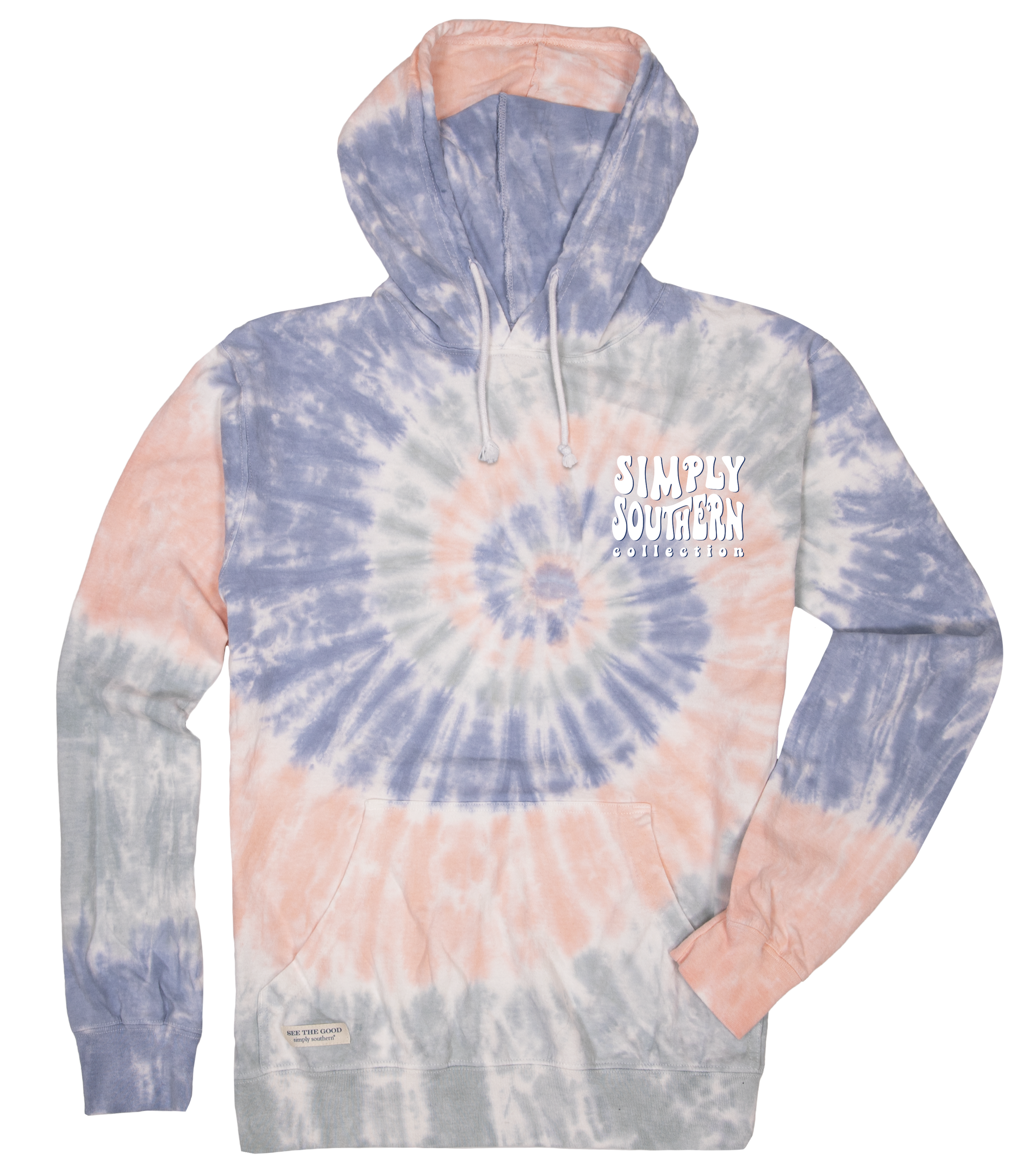 Simply Southern Retro Logo Tiedye Pullover Hoodie T-Shirt