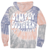 Simply Southern Retro Logo Tiedye Pullover Hoodie T-Shirt