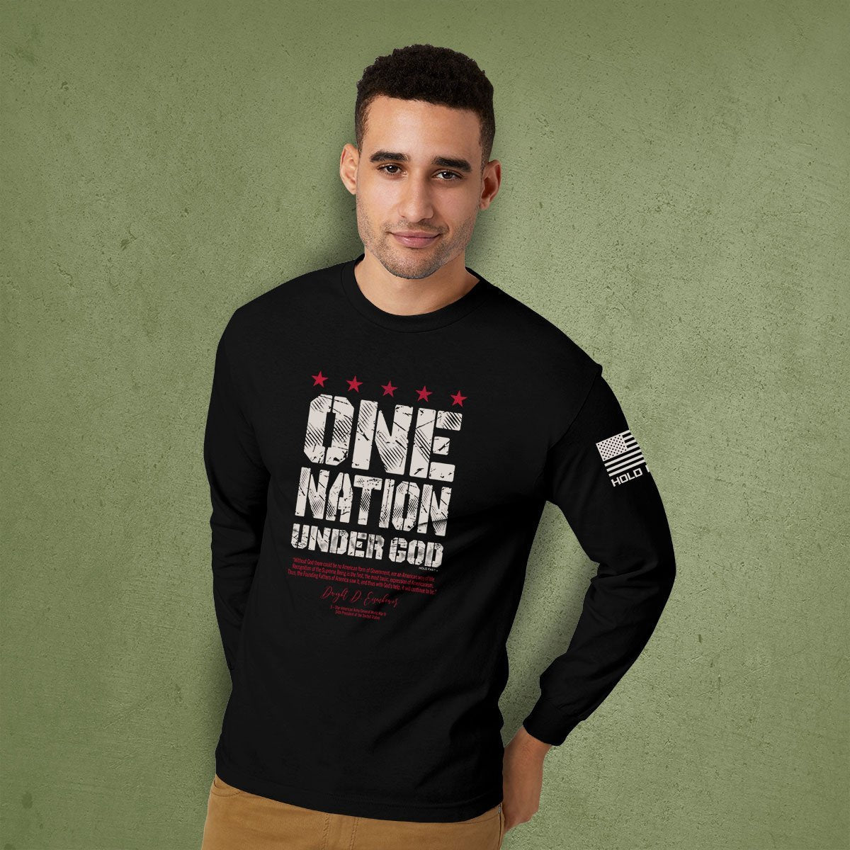 Hold Fast One Nation Under God Christian Unisex Long Sleeve T Shirt