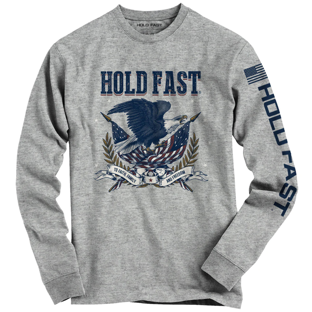 Hold Fast Vintage Eagle Christian Unisex Long Sleeve T-Shirt