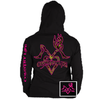 Country Life Outfitters Black &amp; Pink Deer Kiss Heart Love Hunt Bright Hoodie - SimplyCuteTees