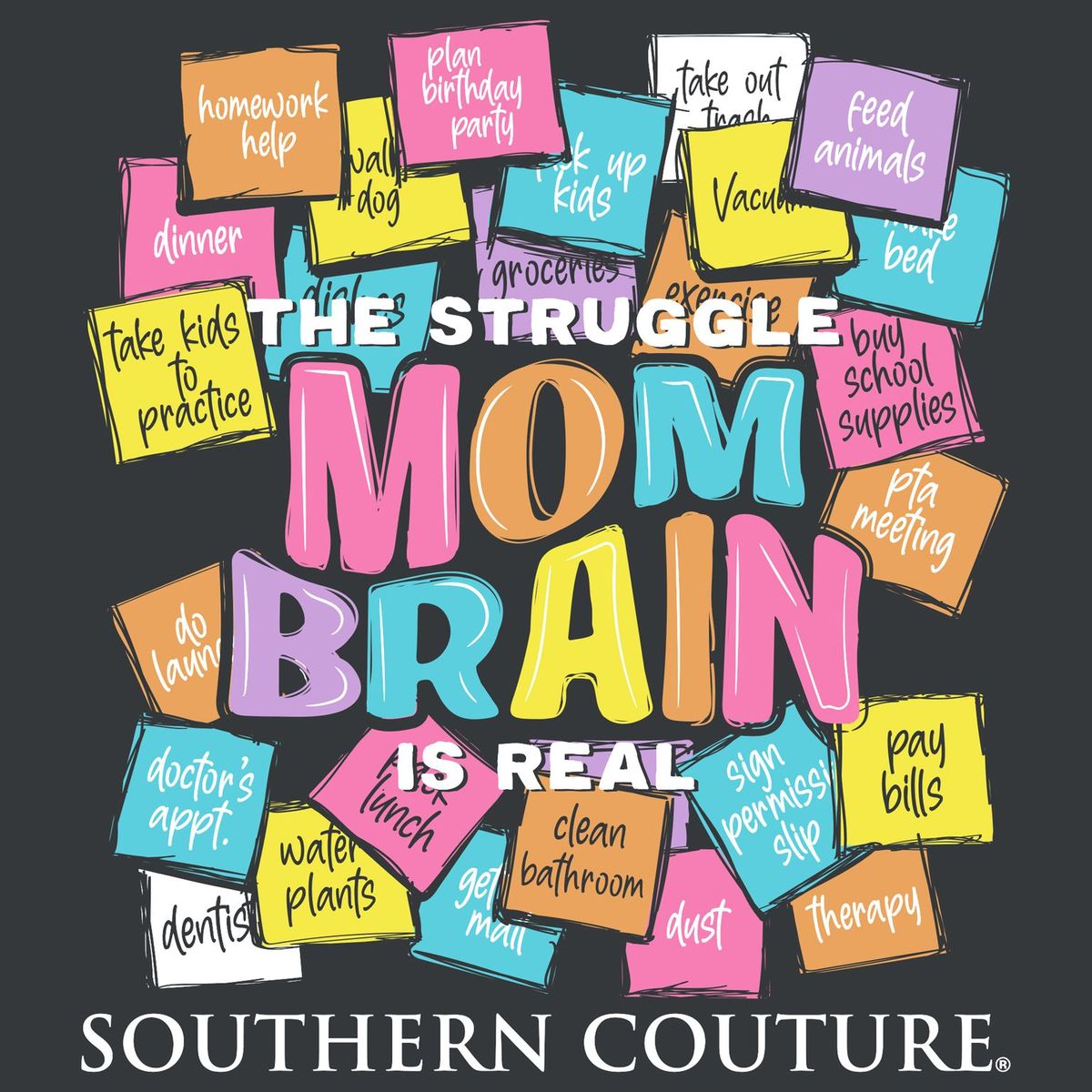 Southern Couture Classic Mom Brain T-Shirt