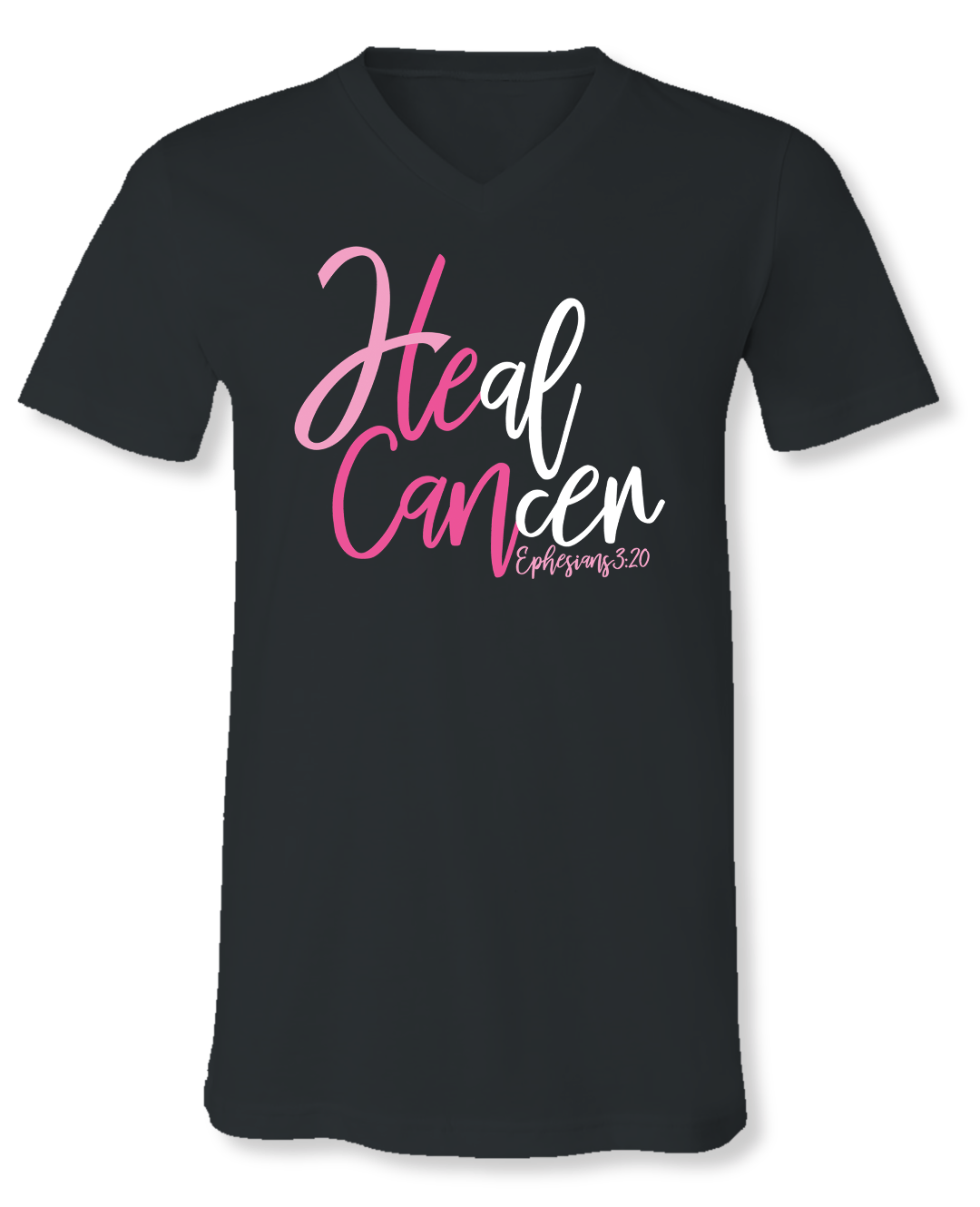 SALE Sassy Frass Heal Cancer Canvas V-neck T-Shirt
