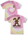 Sassy Frass Hoppy Easter Leopard Bunny Jellybean Tie Dye Bright Girlie T Shirt