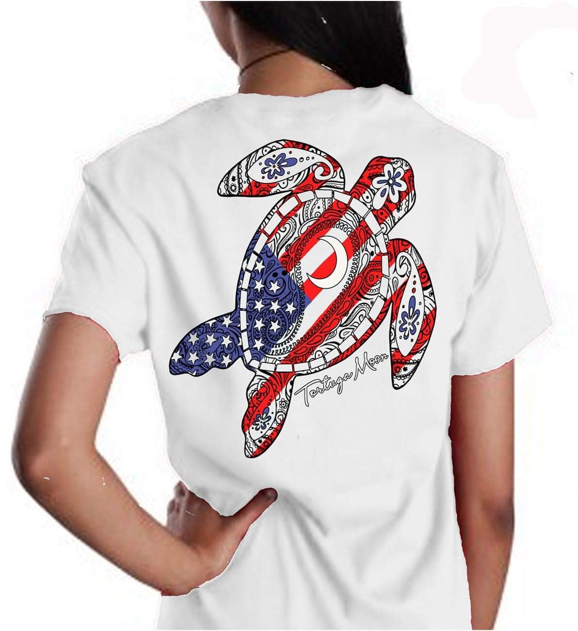 Southern Attitude Tortuga Moon USA Turtle Comfort Colors T-Shirt