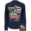 Girlie Girl Originals Preppy Merry Christmas &amp; Happy New Year Truck Long Sleeve T-Shirt