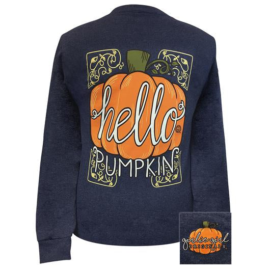 Girlie Girl Originals Hello Pumpkins Fall Long Sleeve T-Shirt