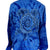 Southern Attitude Tortuga Moon Turtle Blue Tie Dye Long Sleeve T-Shirt