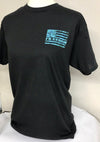 Country Life Outfitters Vintage USA Freedom Flag Unisex Black T-Shirt