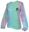 Southern Attitude Tortuga Moon Black Turtle Tie Dye Long Sleeve T-Shirt