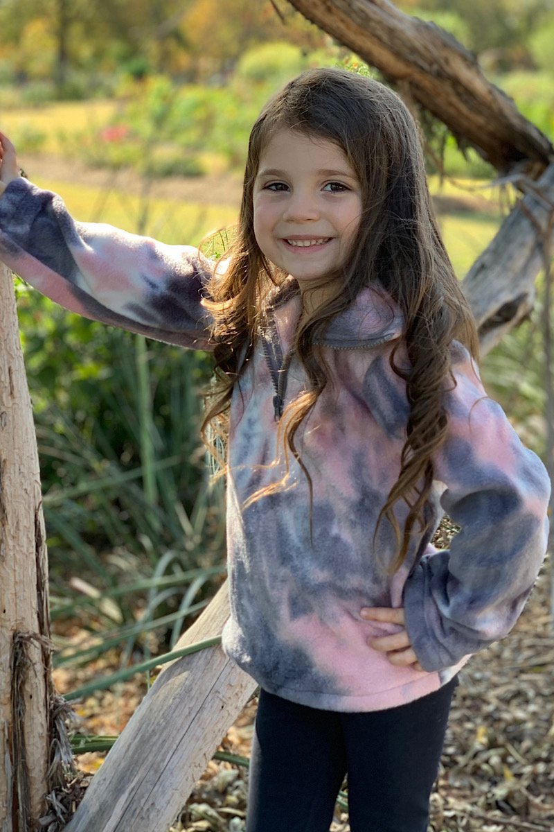 Mommy &amp; Me Baby Youth Fleece Tie Dye Jacket Sweater