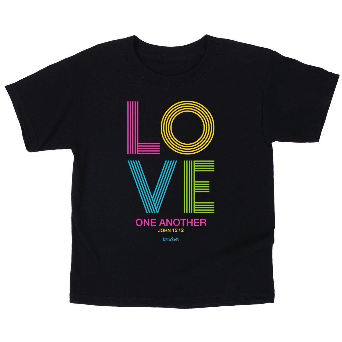 Cherished Girl Love Stripes Christian Toddler Youth Bright T-Shirt