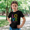 Cherished Girl Love Stripes Christian Toddler Youth Bright T-Shirt