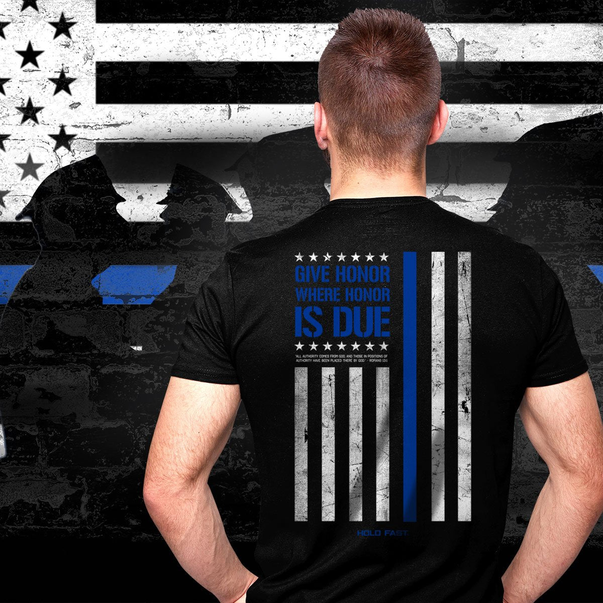 Hold Fast Honor Police Flag USA Unisex T-Shirt