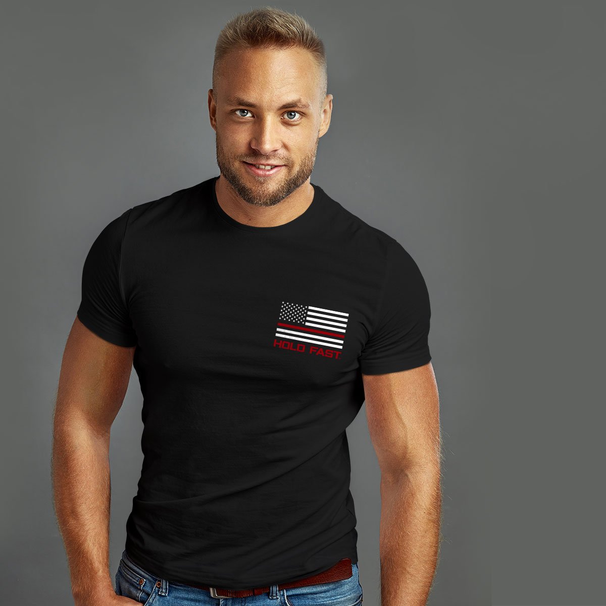 Hold Fast Honor Firefighter Flag USA Unisex T-Shirt