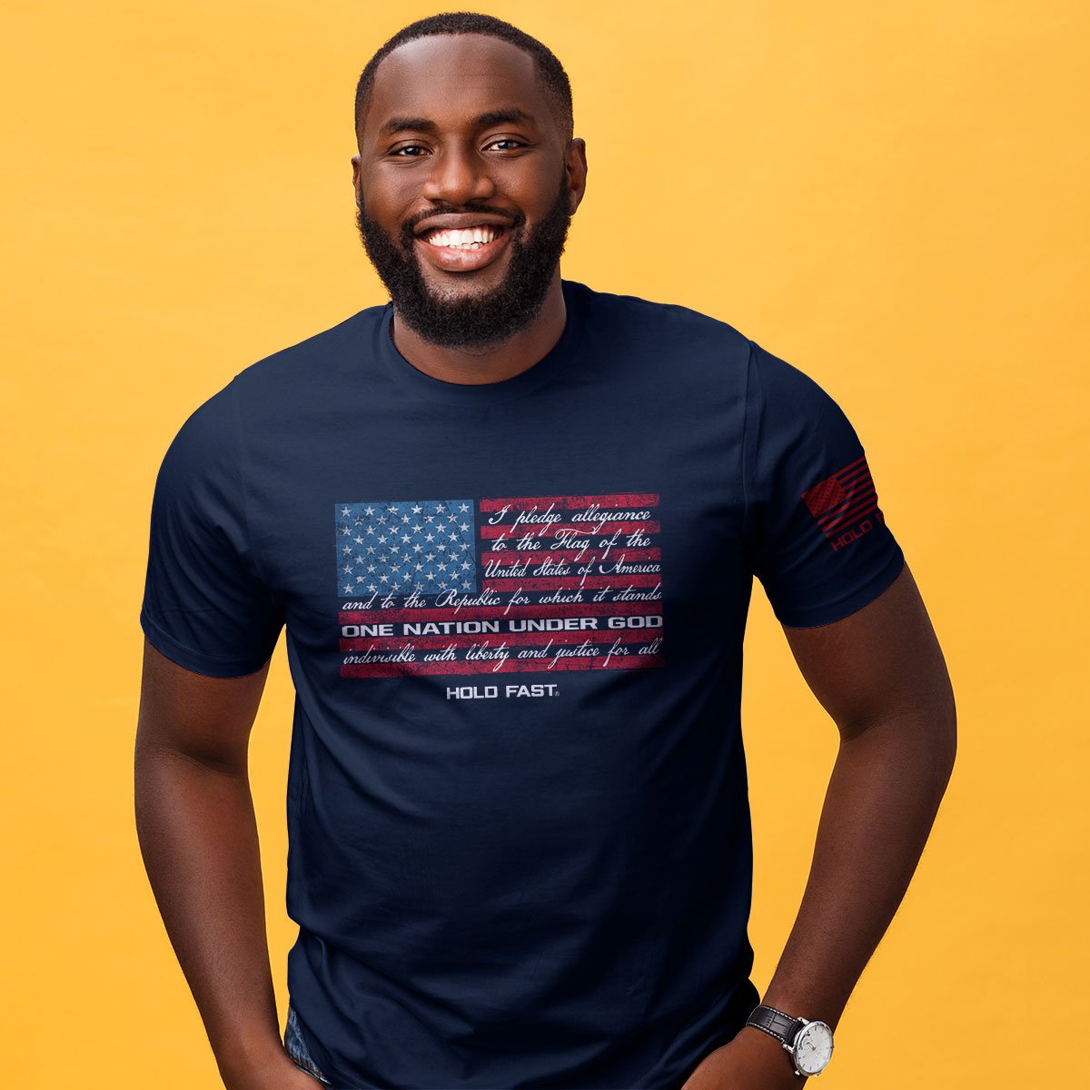 Hold Fast USA Pledge Flag Christian Unisex T-Shirt