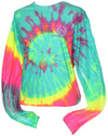 SALE Southern Attitude Salty By Choice Tie Dye Long Sleeve T-Shirt