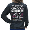 Southern Attitude Preppy Sweet Southern Lady Football Long Sleeve T-Shirt
