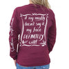Southern Attitude Preppy My Face Definitely Will Long Sleeve T-Shirt