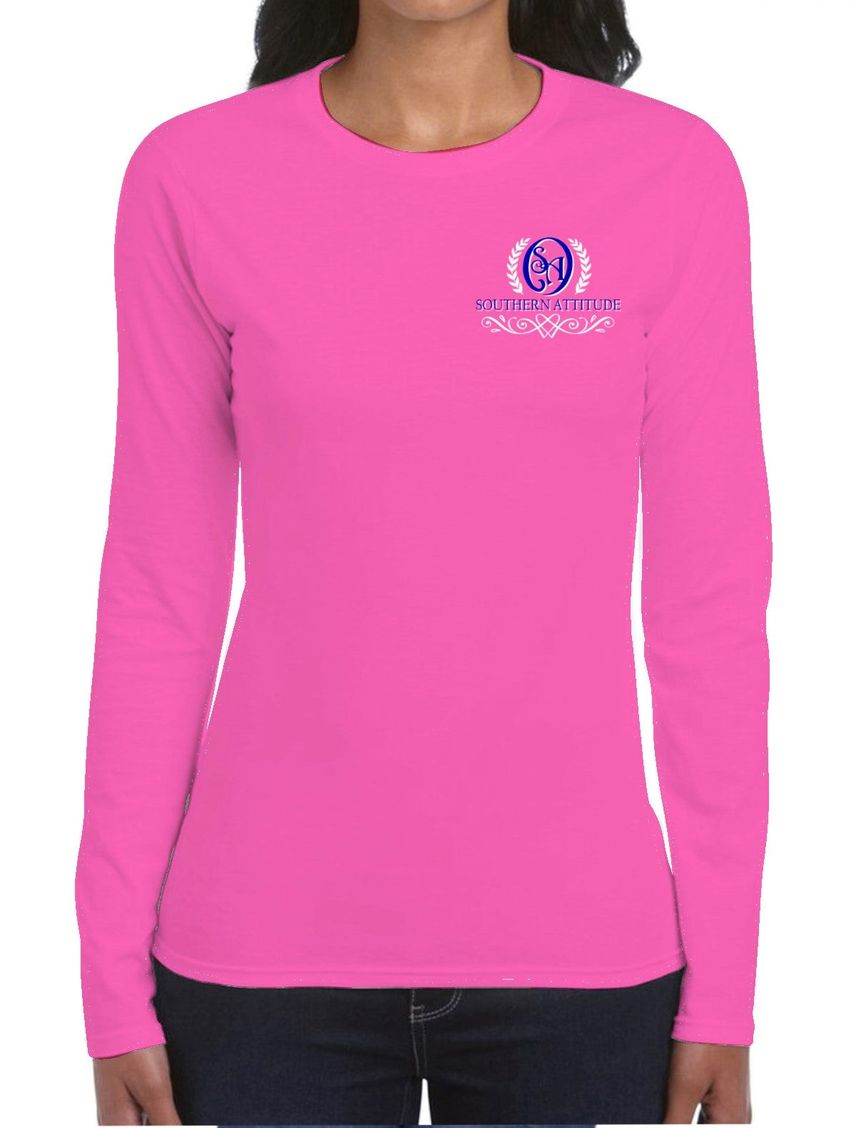 Southern Attitude Dear Lord Hand Over My Mouth Long Sleeve T-Shirt