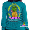 Southern Attitude Preppy Sweet Pineapple Sapphire Long Sleeve T-Shirt