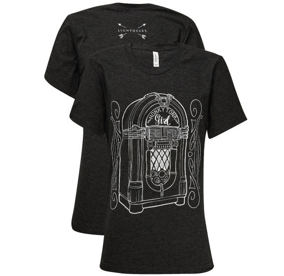 Southern Couture Lightheart Honky Tonk Girl Front Print Triblend T-Shirt