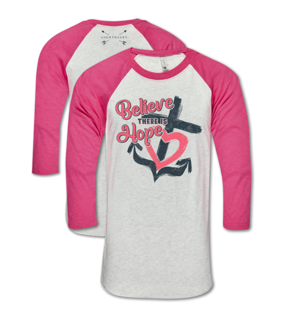 Southern Couture Lightheart Believe there is Hope Soft Long Sleeve T-Shirt