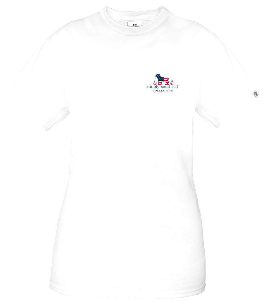 SALE  Simply Southern Preppy Liberty USA Dog T-Shirt