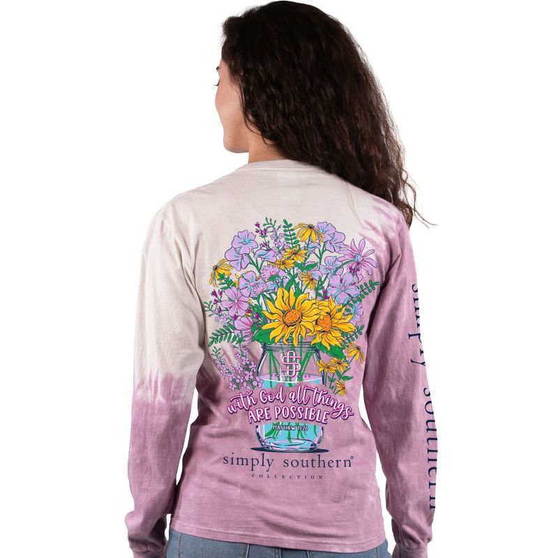 Simply Southern All Things Are Possible Tie Dye Long Sleeve T-Shirt