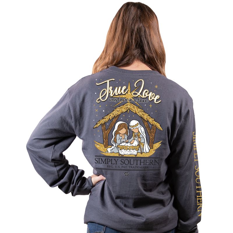 SALE Simply Southern True Love Barn Holiday Long Sleeve T-Shirt