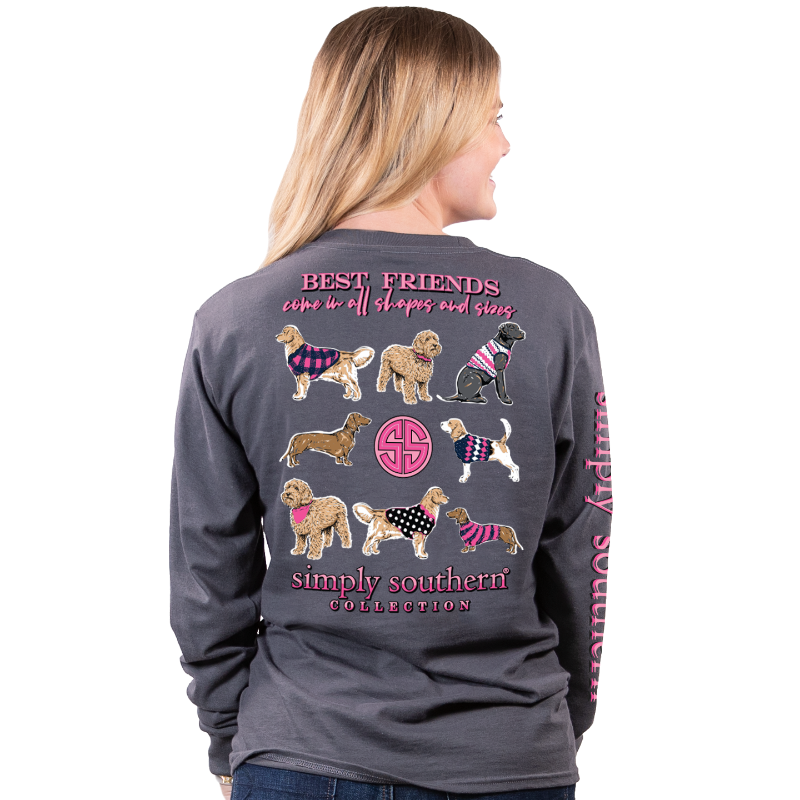 Simply Southern Best Friends Dogs Long Sleeve T-Shirt