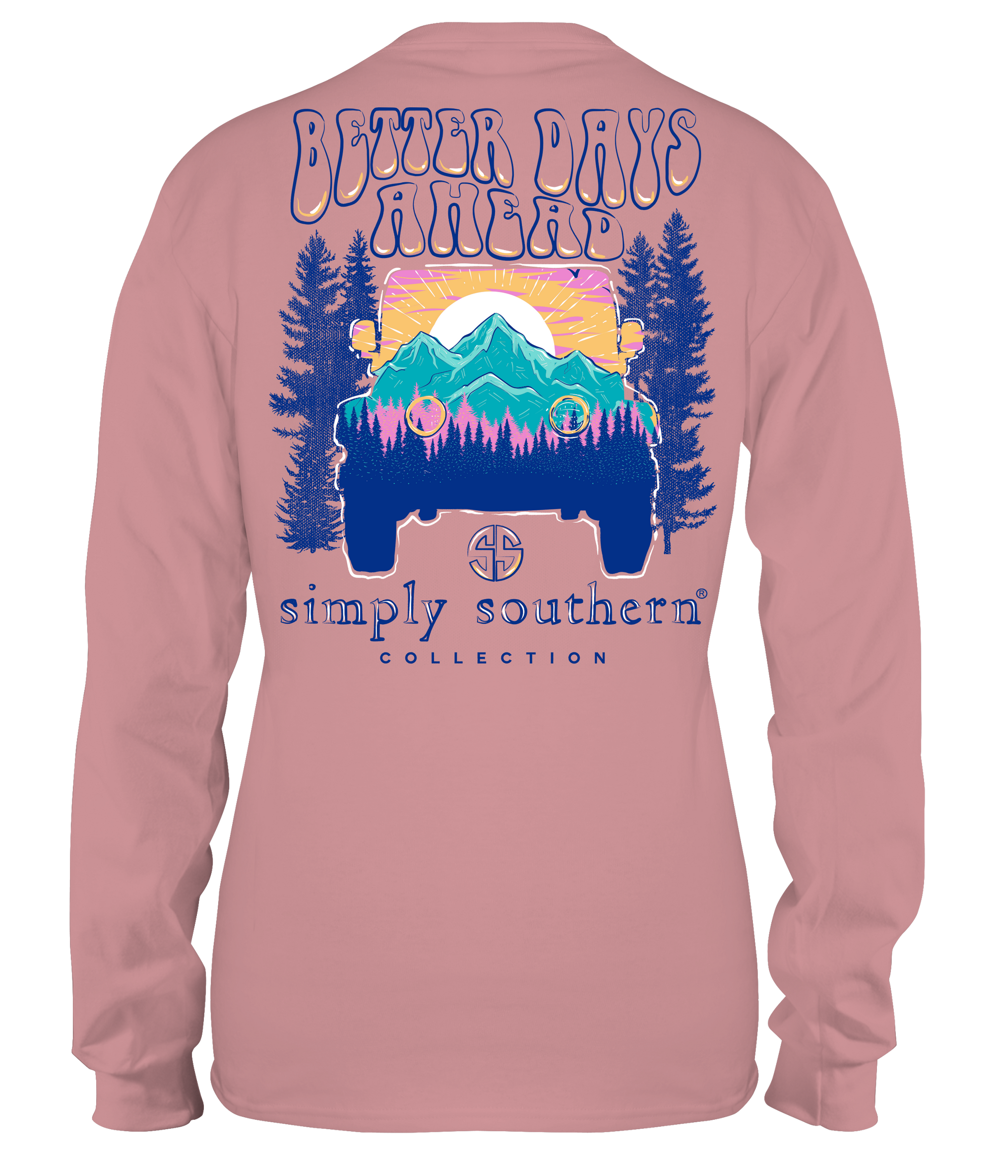 SALE Simply Southern Better Days Mountains Long Sleeve T-Shirt