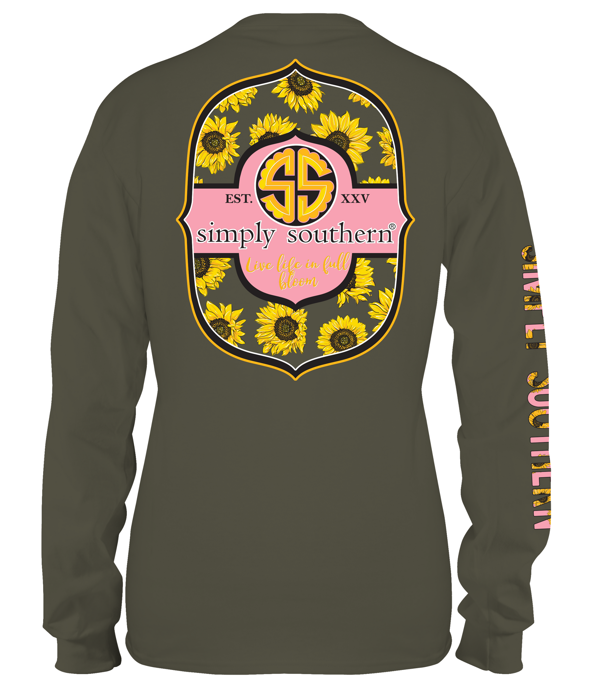 SALE Simply Southern Preppy Bloom Sunflower Long Sleeve T-Shirt
