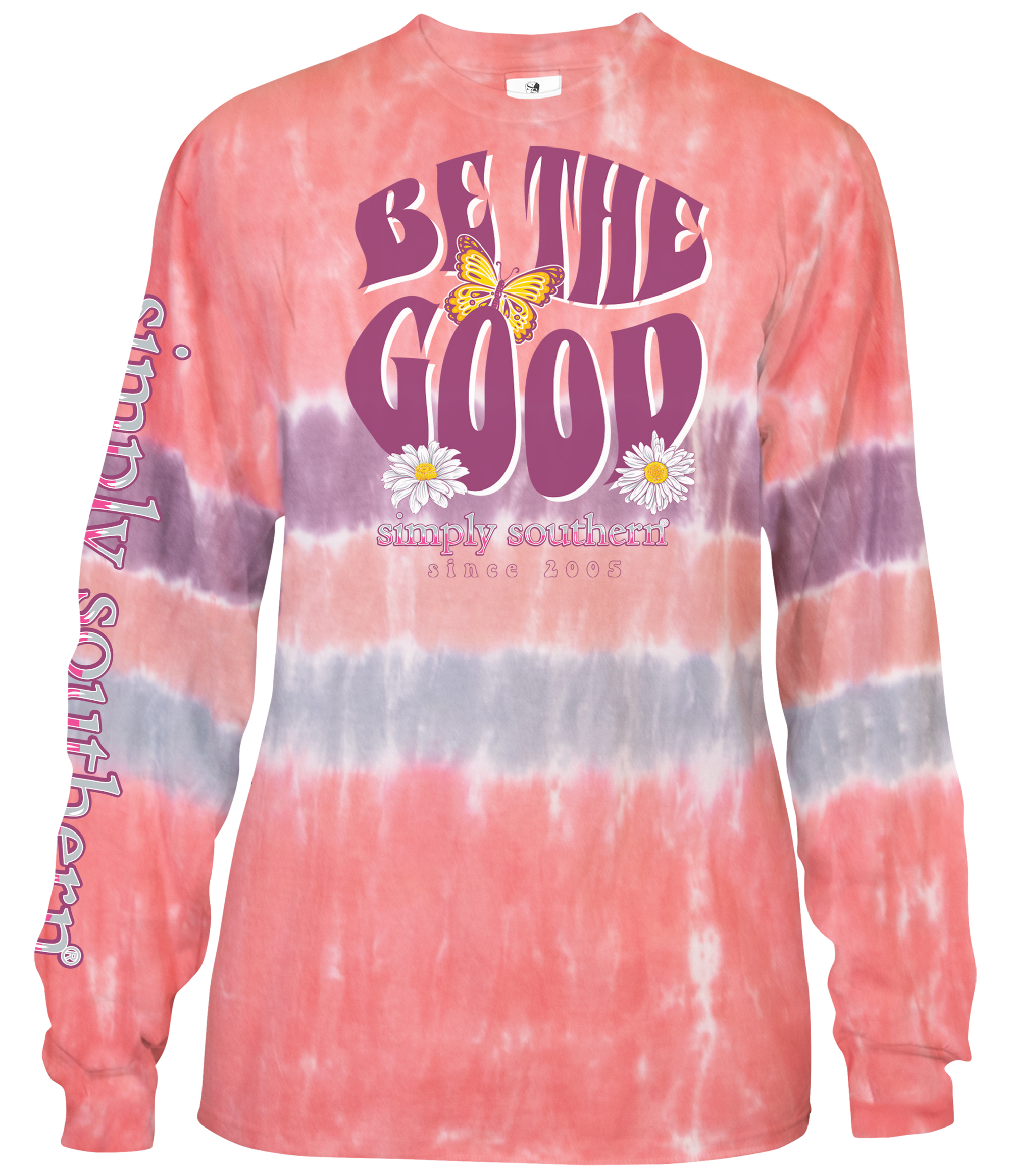 SALE Simply Southern Brave Butterfly Tie Dye Long Sleeve T-Shirt