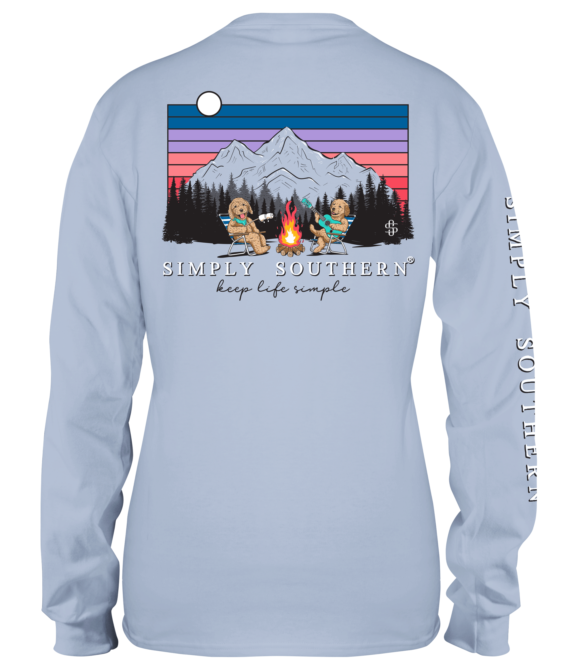 SALE Simply Southern Camp Dogs Mountains Long Sleeve T-Shirt