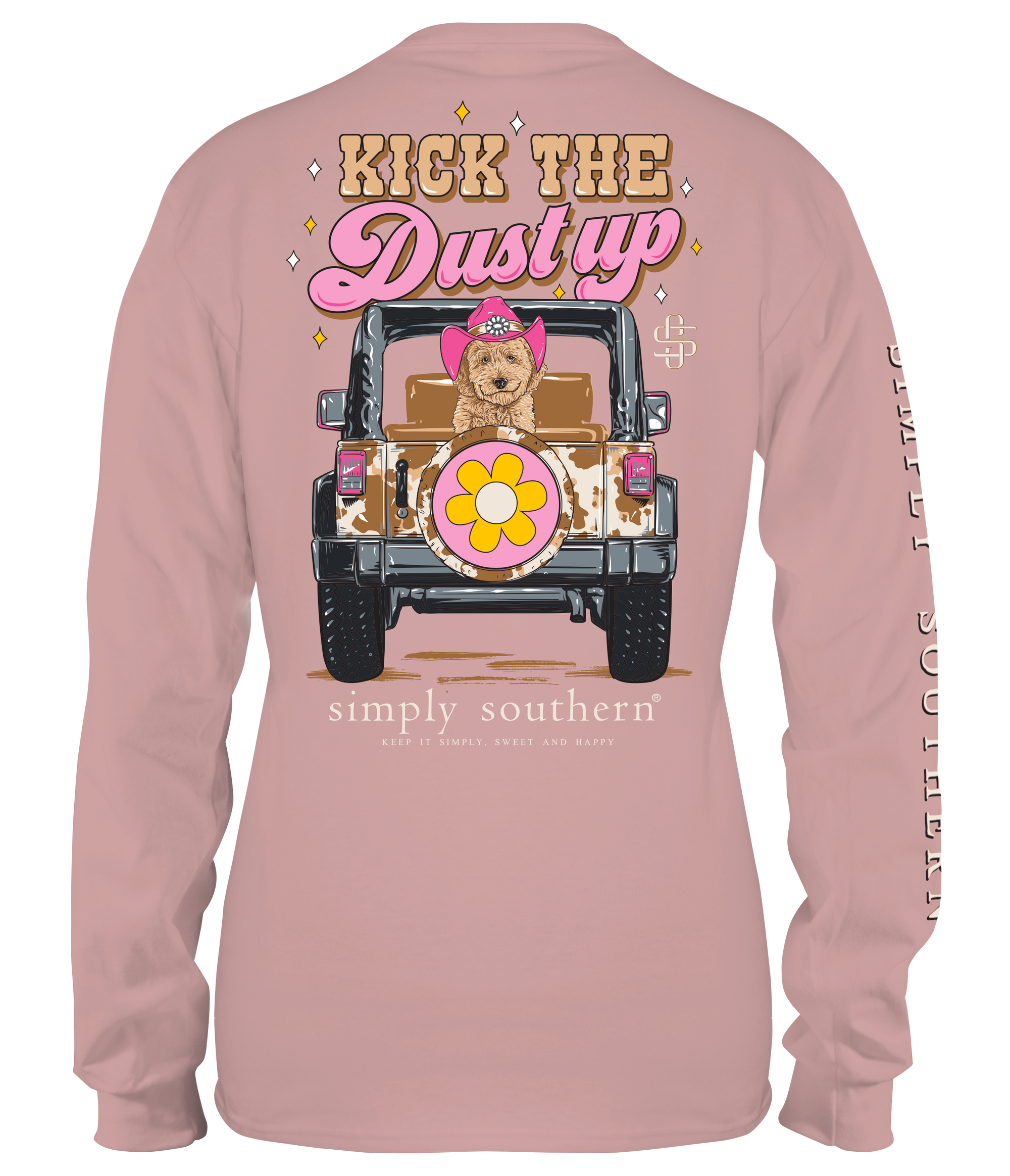SALE Simply Southern Kick The Dust Up Dog Long Sleeve T-Shirt