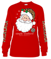 Simply Southern Leopard Santa Falalala Holiday Long Sleeve T-Shirt