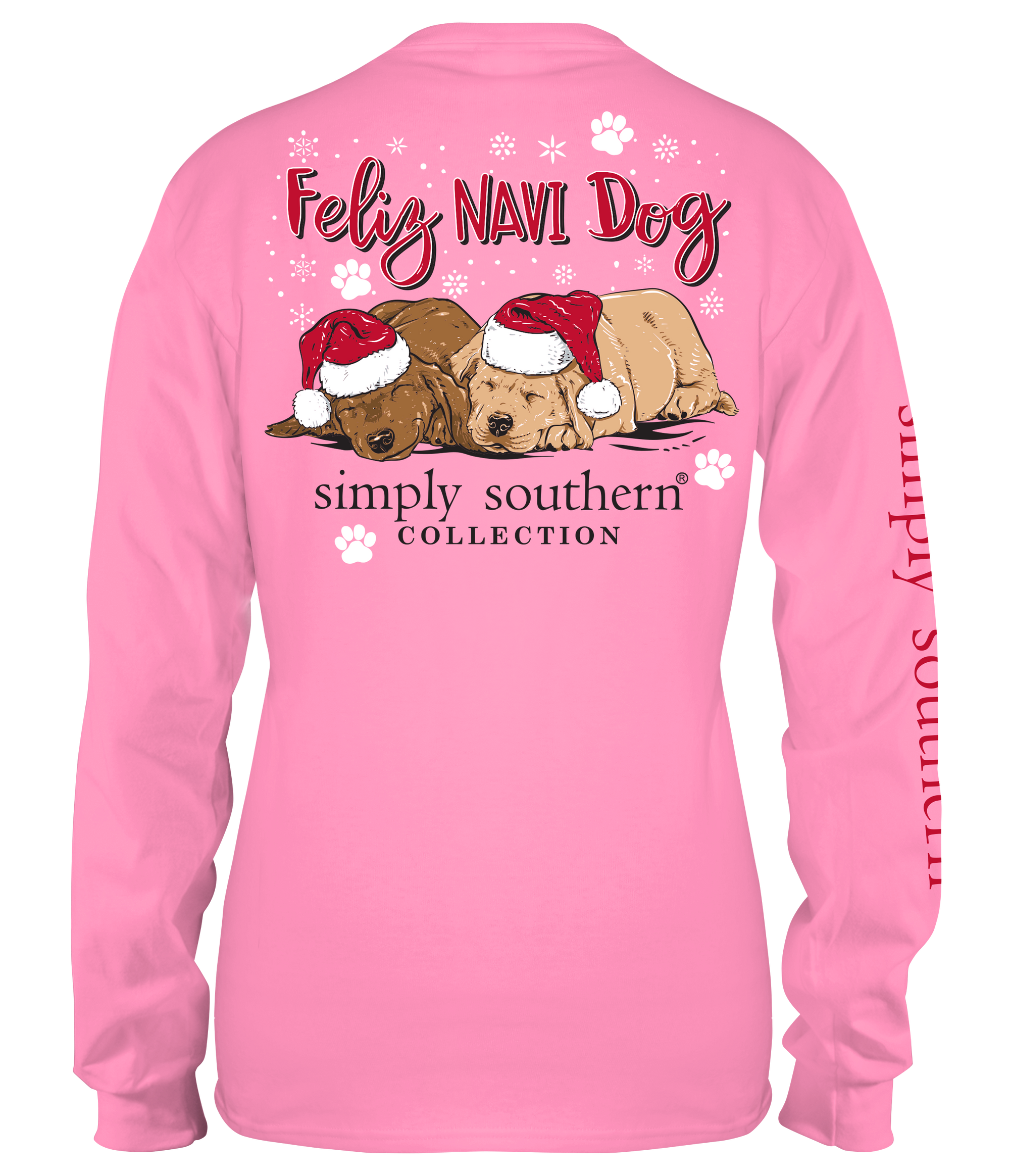 SALE Simply Southern Feliz Navi Dog Holiday Long Sleeve T-Shirt
