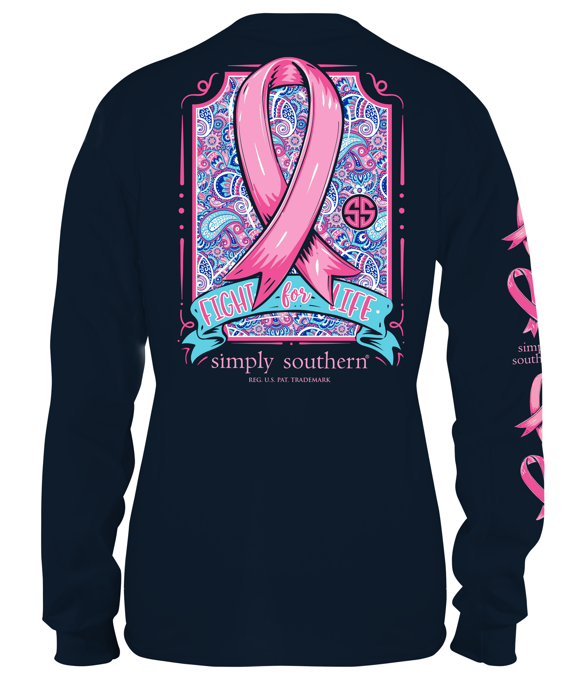 SALE Simply Southern Fight For Life Hope Cancer Long Sleeve T-Shirt