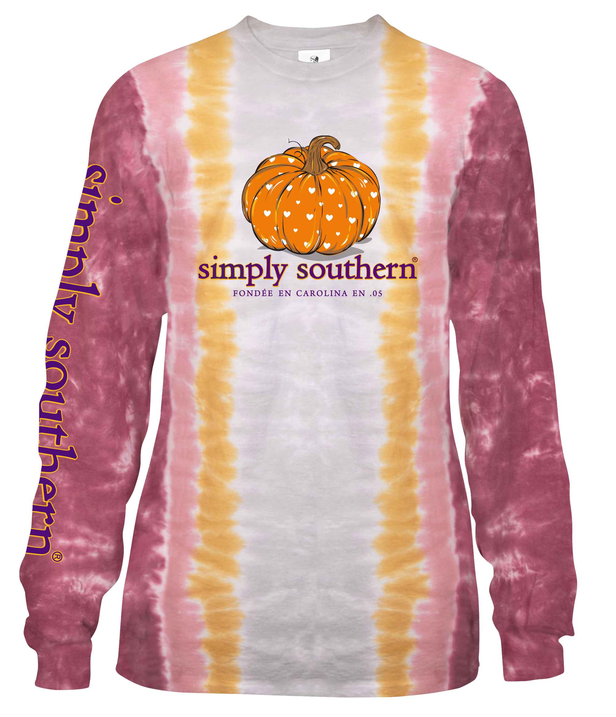 SALE Simply Southern Fly With Us Halloween Tie Dye Long Sleeve T-Shirt