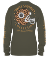 SALE Simply Southern Preppy Leopard Football Long Sleeve T-Shirt