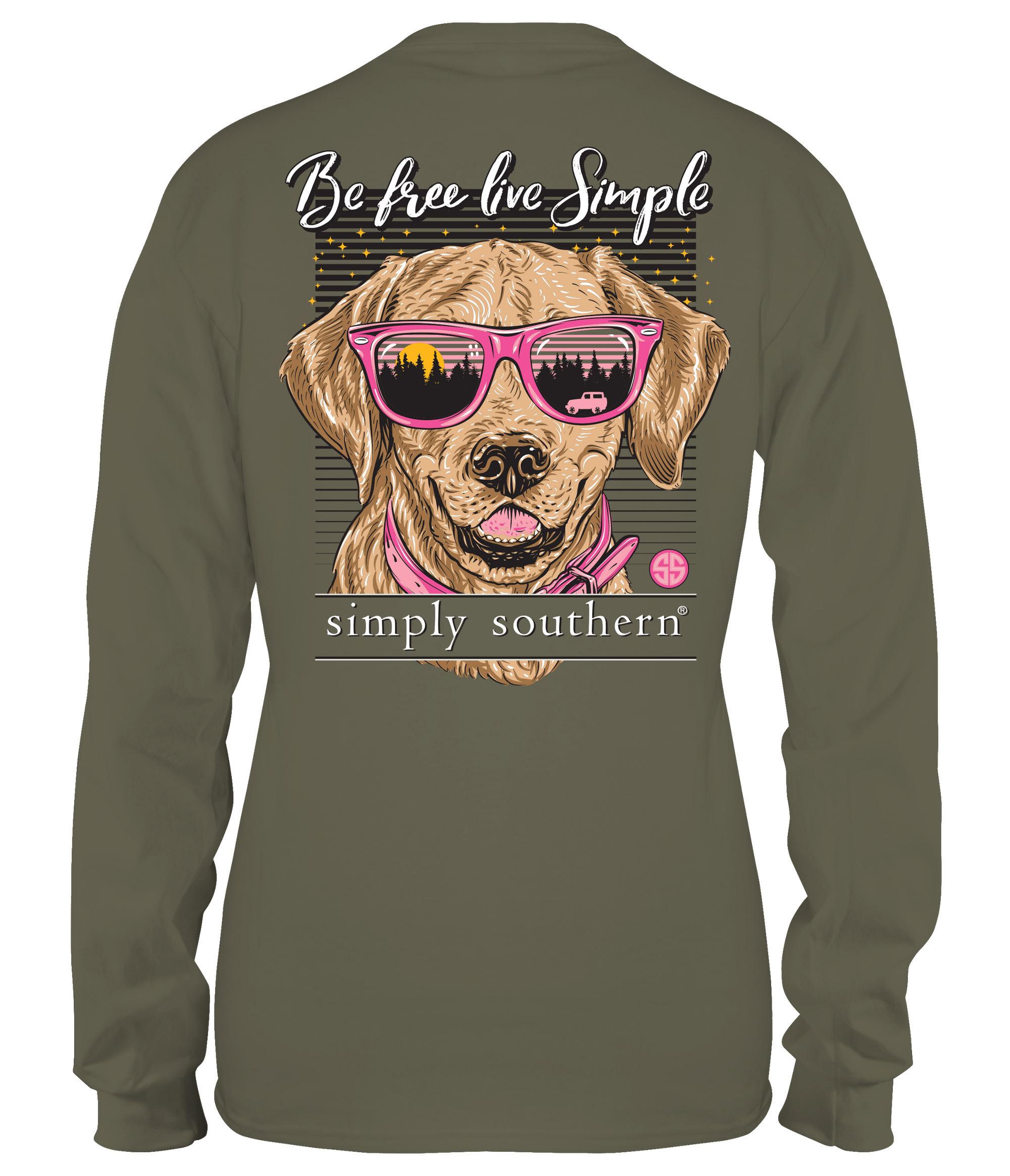 SALE Simply Southern Be Free Live Simple Dog Long Sleeve T-Shirt